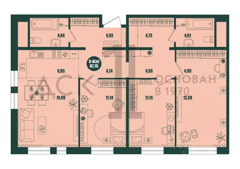 3-к кв. Ханты-Мансийский АО, Сургут 39-й мкр, Крылов жилой комплекс ... - Фото 1