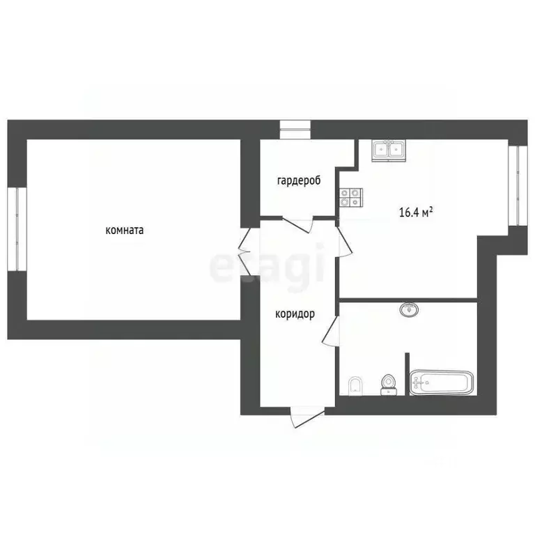 1-к кв. Ямало-Ненецкий АО, Новый Уренгой Таежная ул., 19Г (63.0 м) - Фото 2