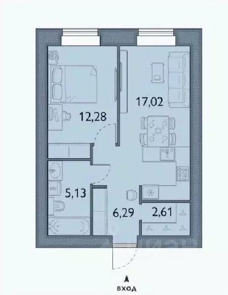 1-к кв. Брянская область, Брянский район, пос. Мичуринский, ... - Фото 1