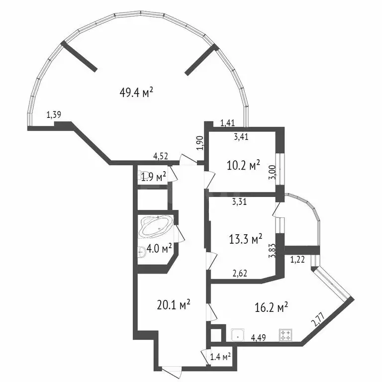 3-комнатная квартира: Севастополь, улица Героев Бреста, 116 (120 м) - Фото 0