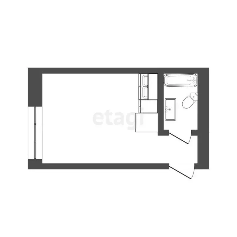1к в -комнатной квартире (17.8 м) - Фото 1