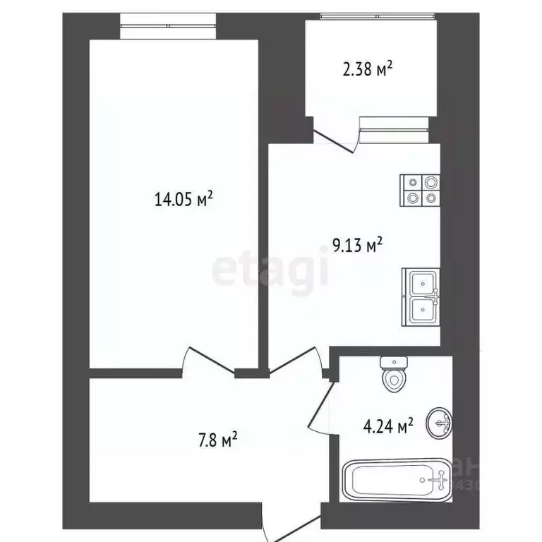 1-к кв. Мордовия, Саранск ул. Юрия Святкина, 12 (36.0 м) - Фото 1