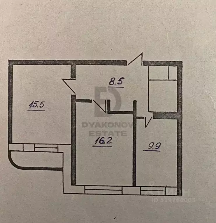 2-к кв. Санкт-Петербург ул. Маршала Казакова, 24К2 (53.7 м) - Фото 1