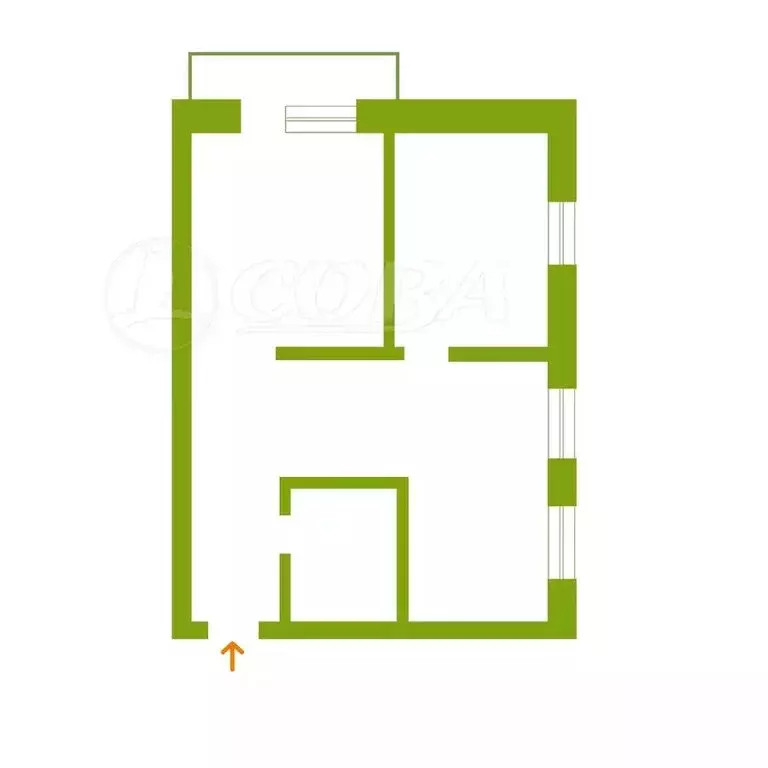 3-комнатная квартира: Тюмень, Курская улица, 2 (53 м) - Фото 2