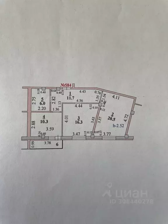 2-к кв. Липецкая область, Липецк ул. И.В. Свиридова, 6 (64.0 м) - Фото 0