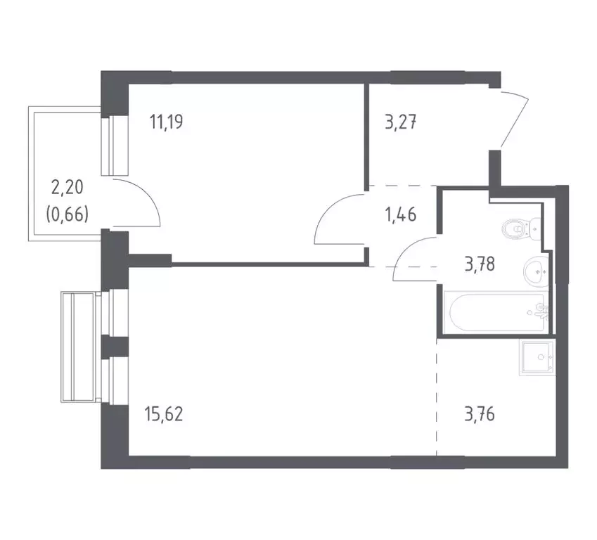 1-комнатная квартира: село Лайково, микрорайон Город-Событие, ЖК ... - Фото 1