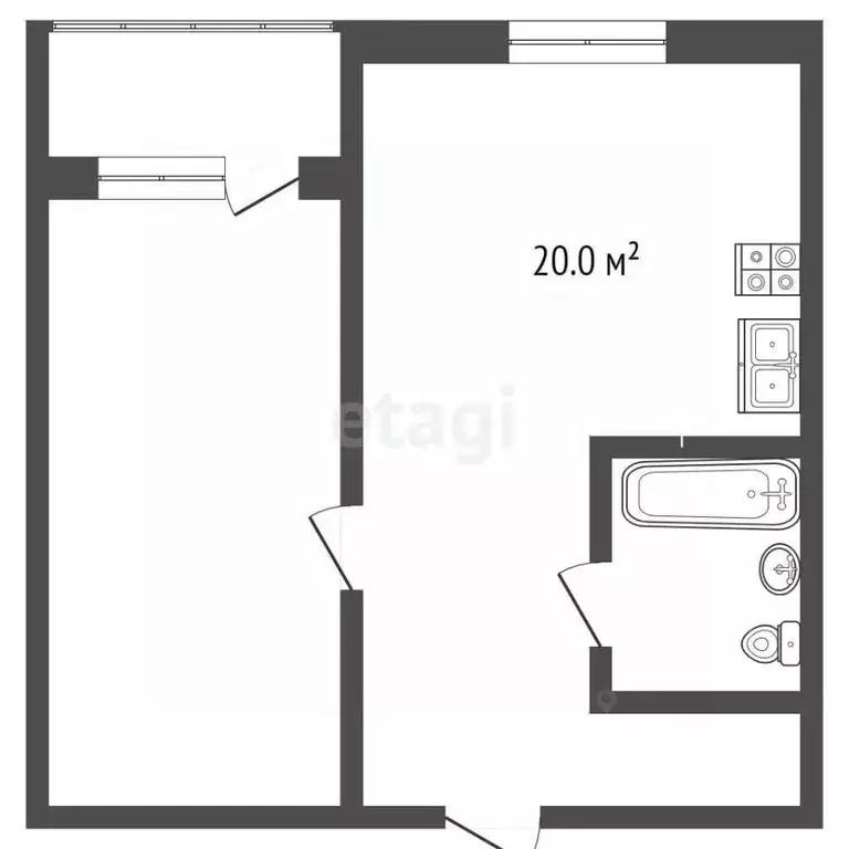 1-к кв. Ярославская область, Ярославль Тутаевское ш., 93Б (43.4 м) - Фото 2