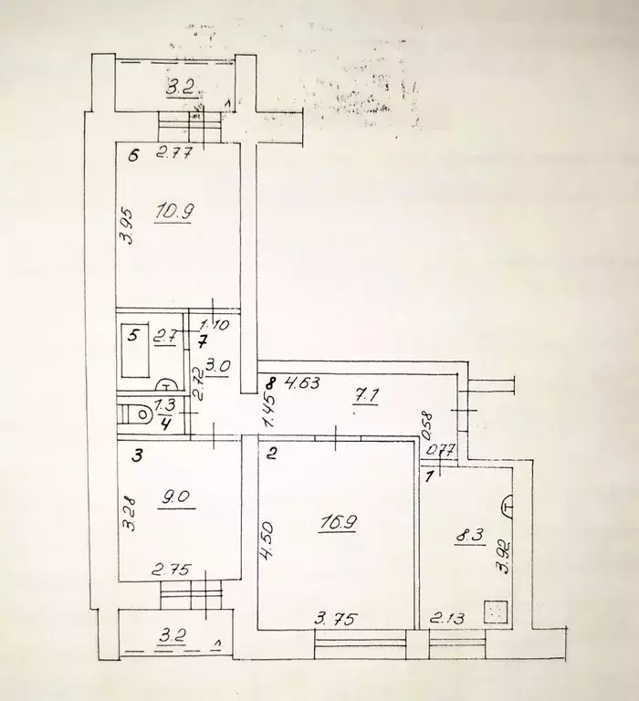 3-к кв. Самарская область, Самара Ставропольская ул., 169 (60.0 м) - Фото 2
