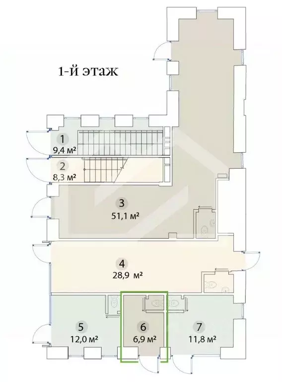 Помещение свободного назначения в Москва ул. Бахрушина, 36/14С3 (7 м) - Фото 2