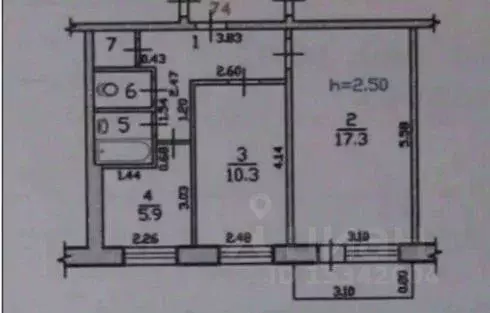 2-к кв. Хакасия, Черногорск ул. Калинина, 20 (43.6 м) - Фото 2