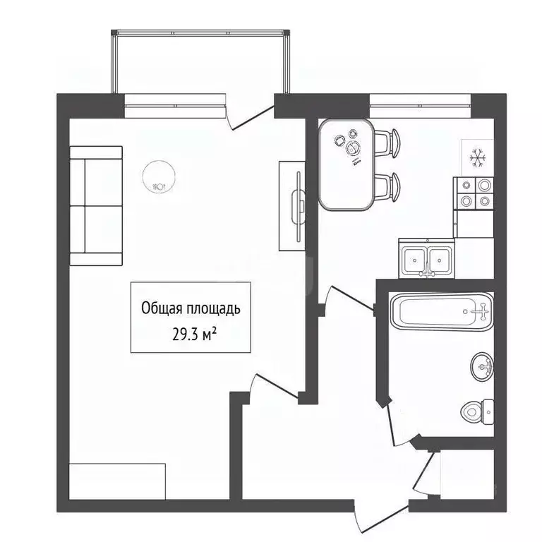 1-к кв. Новосибирская область, Черепановский район, Дорогино рп ул. ... - Фото 2