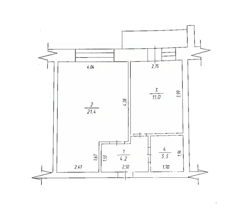 2-к кв. Кемеровская область, Таштагол ул. Поспелова, 22 (39.9 м) - Фото 2