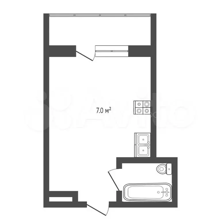 Квартира-студия, 17 м, 1/8 эт. - Фото 0