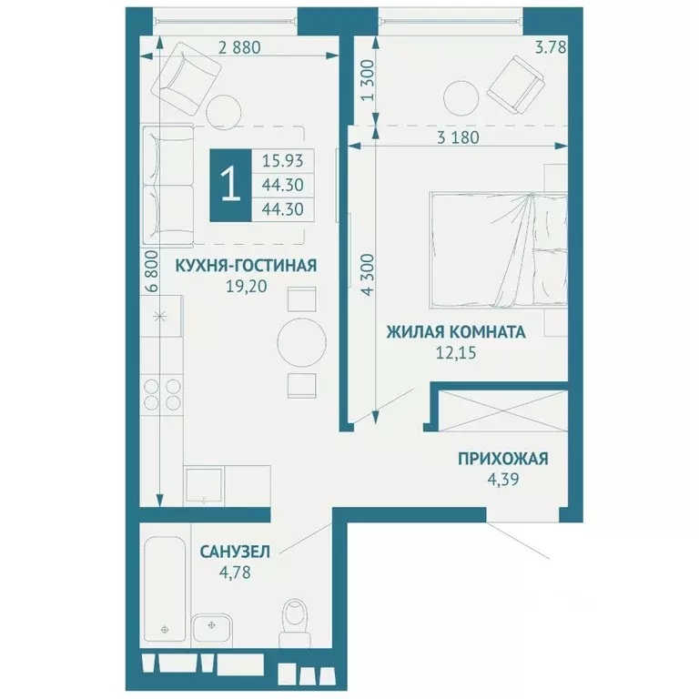 1-к кв. Краснодарский край, Краснодар пос. Березовый, Витаминкомбинат ... - Фото 1