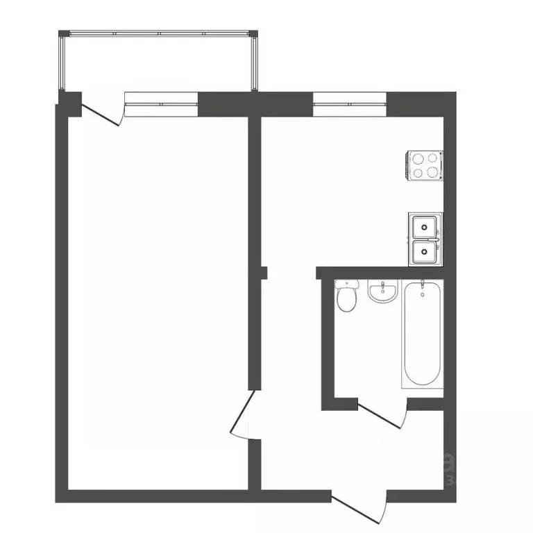 1-к кв. Тюменская область, Тюмень Метелева мкр, ул. Метелевская, 6 ... - Фото 1