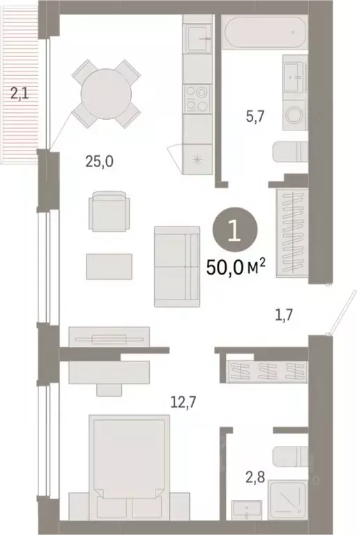 1-к кв. Новосибирская область, Новосибирск Лебедевский кв-л,  (50.0 м) - Фото 0
