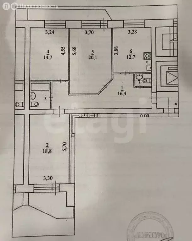 3-комнатная квартира: Архангельск, Воскресенская улица, 55 (88.3 м) - Фото 1