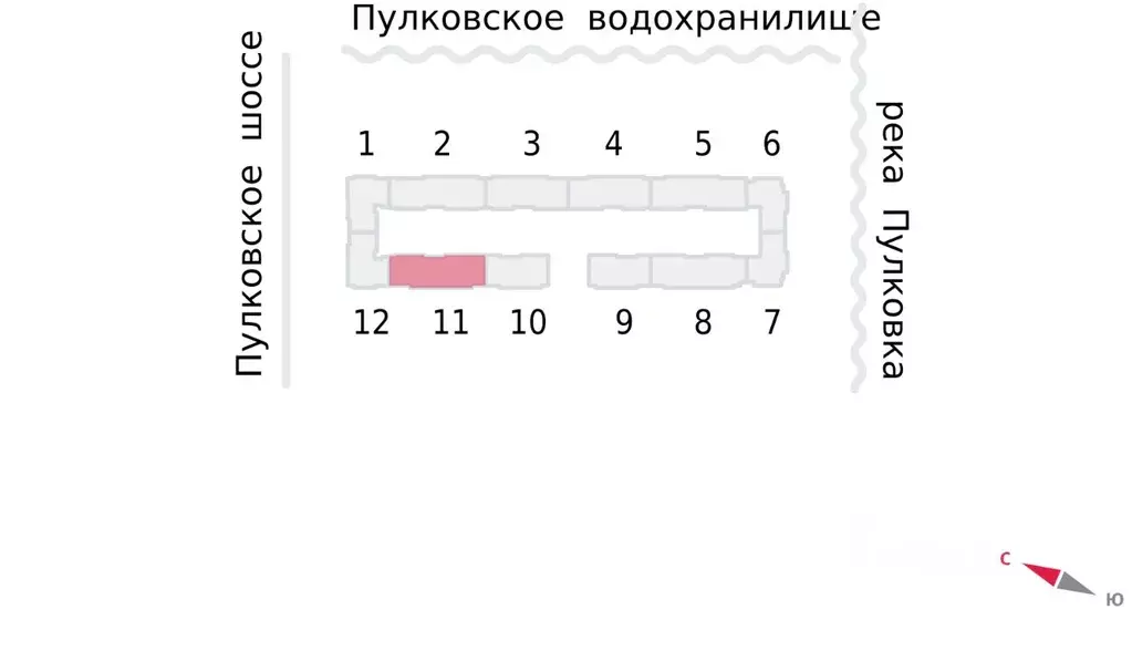 Студия Санкт-Петербург пос. Шушары, Пулково Лэйк жилой комплекс (23.3 ... - Фото 2