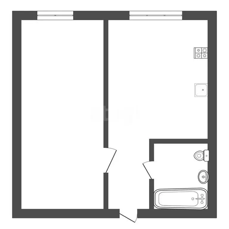 1-комнатная квартира: Тула, улица Кутузова, 110А (31.7 м) - Фото 1
