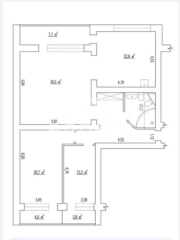 2-комнатная квартира: Самара, улица Советской Армии, 240Б (125 м) - Фото 1