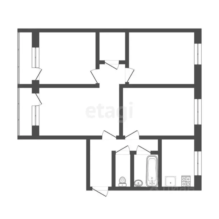 4-к кв. Мордовия, Саранск ул. Есенина, 7 (78.3 м) - Фото 1