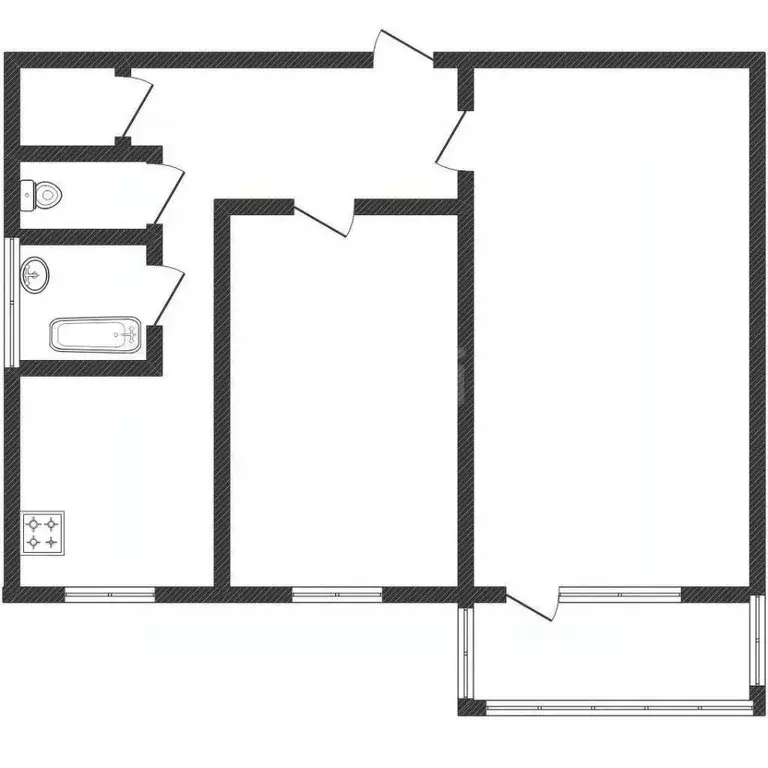 2-к кв. Белгородская область, Валуйки ул. Щорса, 7 (43.5 м) - Фото 2