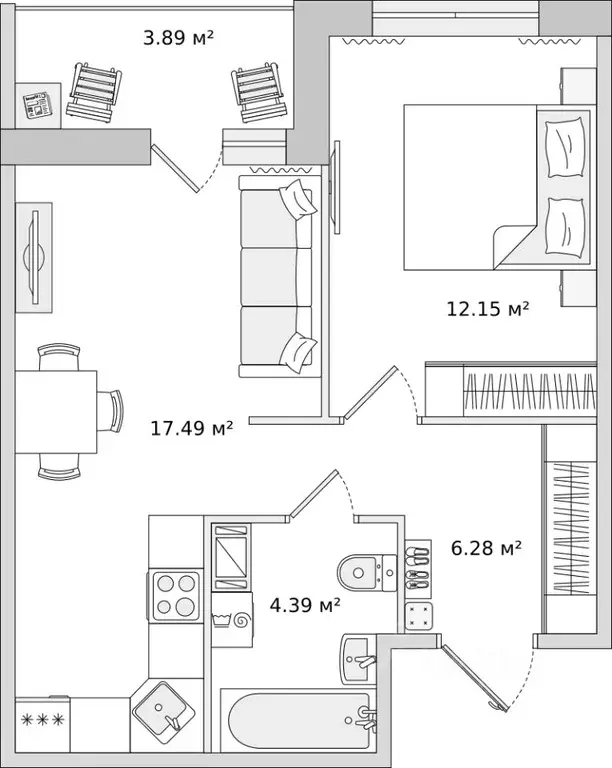 1-к кв. Санкт-Петербург ул. Плесецкая, 24 (44.2 м) - Фото 0