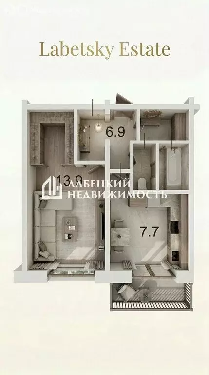 1-комнатная квартира: Ломоносов, улица Некрасова, 1к2 (31.5 м) - Фото 2