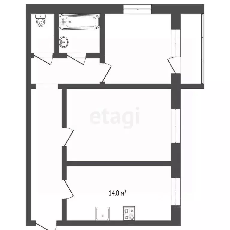 2-к кв. Ярославская область, Ярославль ул. Дядьковская, 52 (60.7 м) - Фото 2