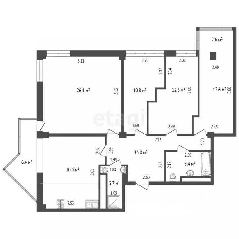 4-к кв. Крым, Феодосия ш. Симферопольское, 42А (105.9 м) - Фото 2