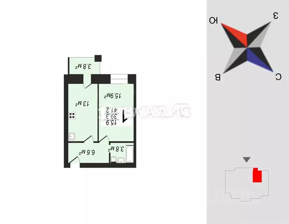 1-к кв. Владимирская область, Владимир ул. Лакина, 2Г (39.3 м) - Фото 1