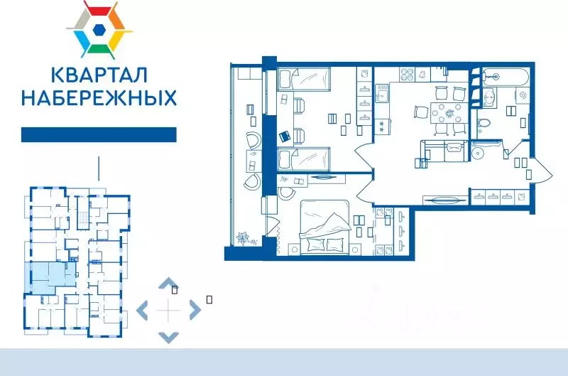2-к кв. Брянская область, Брянск ул. Братьев Ткачевых, 15к3 (63.62 м) - Фото 1