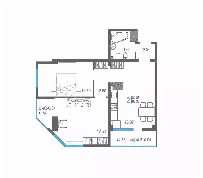 2-к кв. Крым, Ялта ул. Кирова, 155Ак1 (64.07 м) - Фото 1