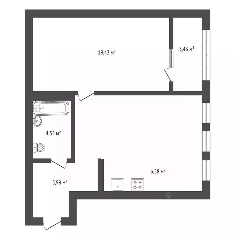2-к кв. Башкортостан, Уфа ул. Ивана Спатара, 18 (54.6 м) - Фото 1