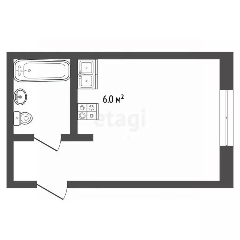 Студия Ярославская область, Ярославль ул. Труфанова, 34к3 (17.1 м) - Фото 1