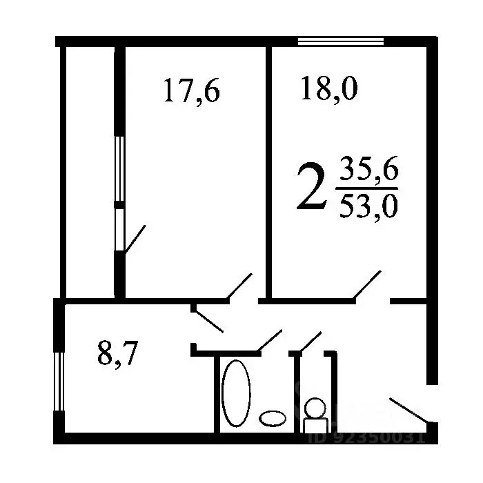 2-к кв. Москва Маломосковская ул., 5 (55.0 м) - Фото 1