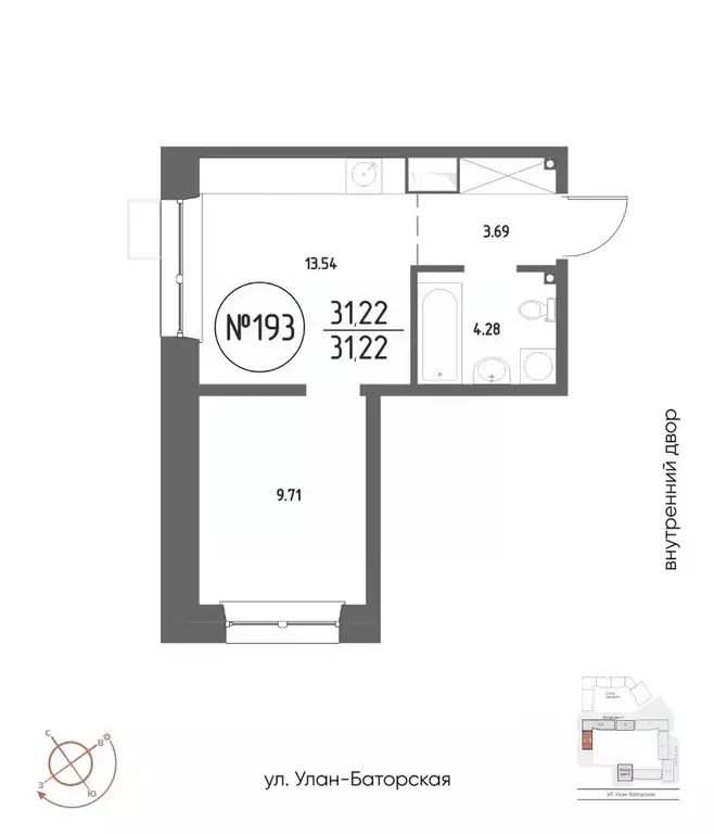 1-к кв. Иркутская область, Иркутск Макс жилой комплекс (31.22 м) - Фото 1