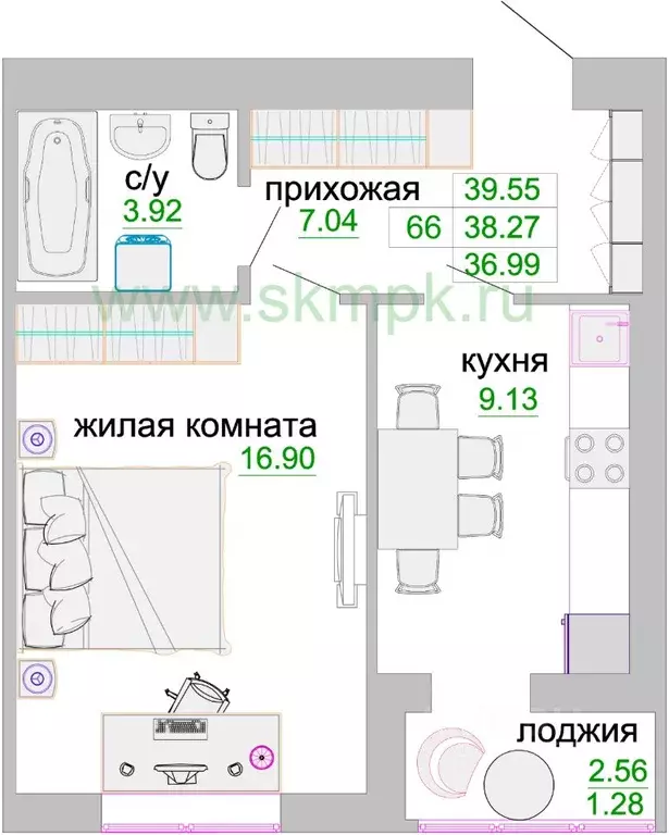 1-к кв. Калининградская область, Зеленоградск ул. Тургенева, 16Ак2 ... - Фото 0