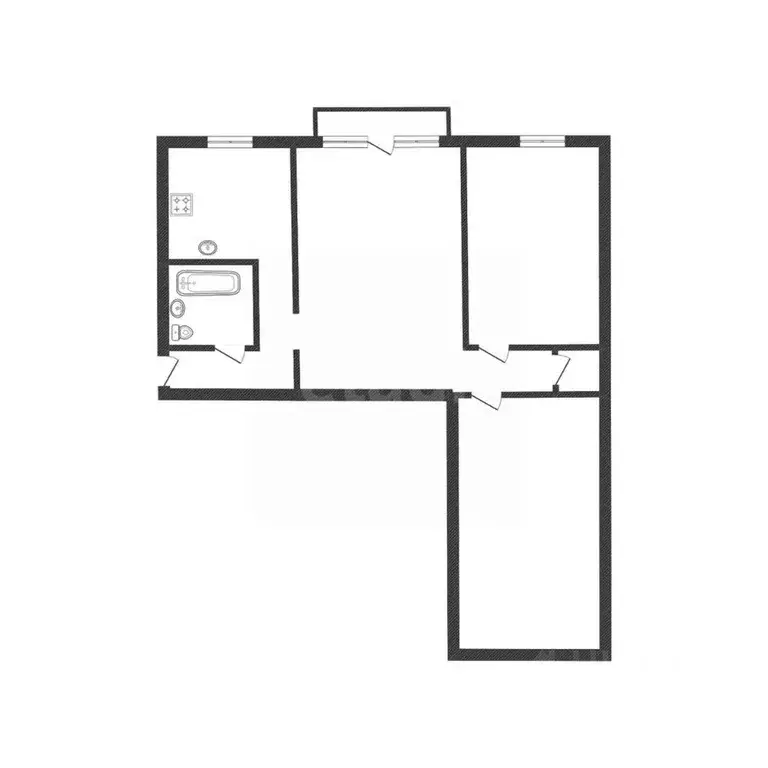 3-к кв. Смоленская область, Смоленск ул. Багратиона, 15 (58.3 м) - Фото 2
