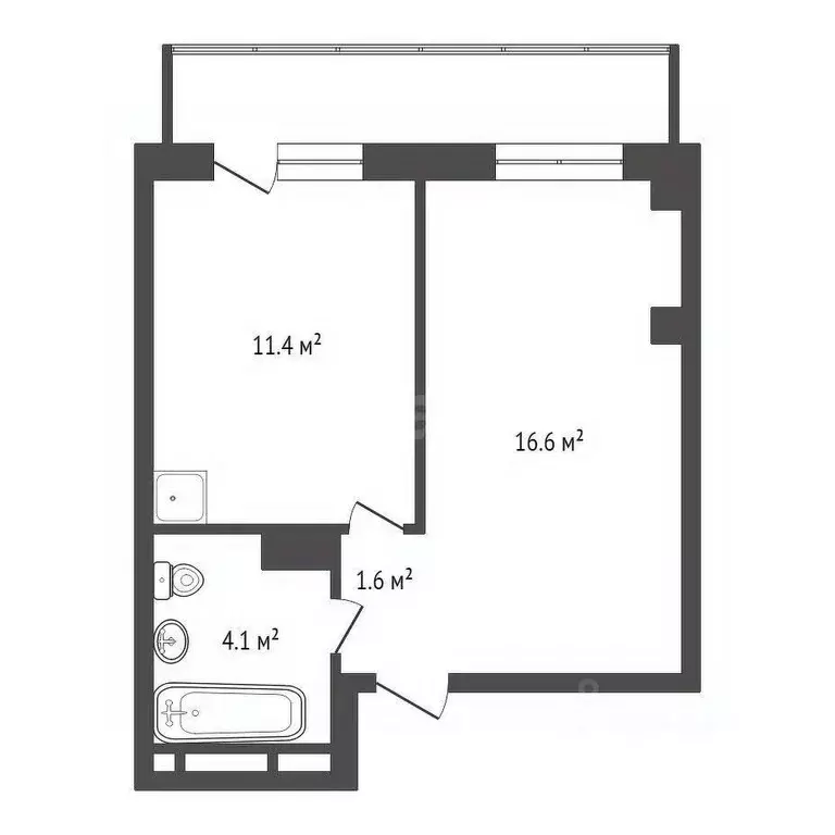 1-к кв. Красноярский край, Красноярск ул. Калинина, 181 (33.7 м) - Фото 2