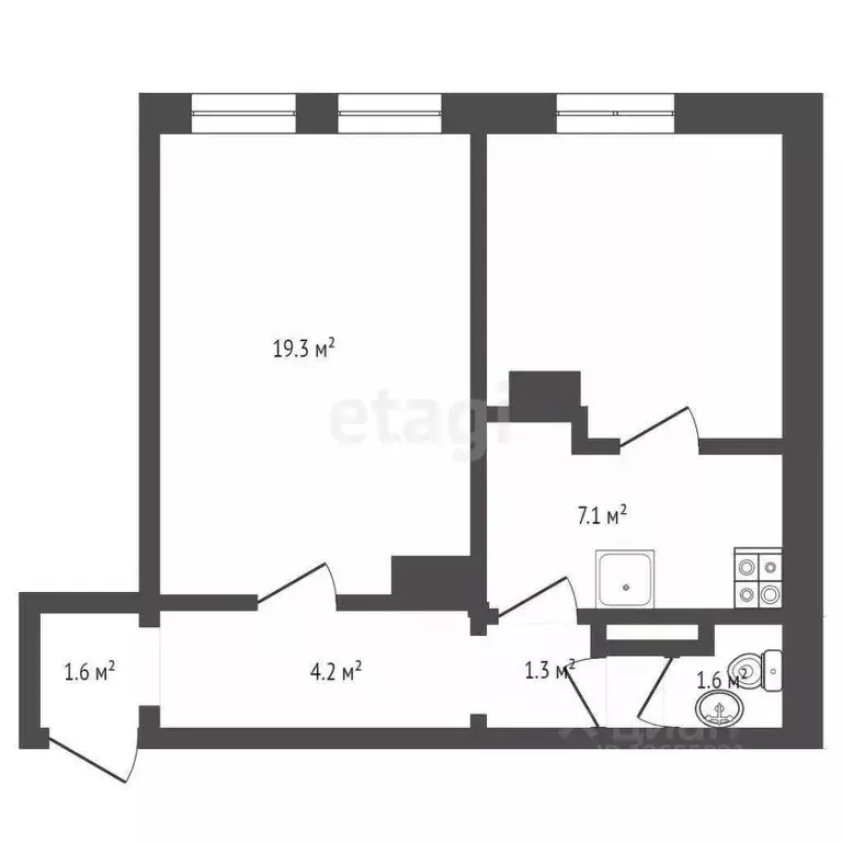 2-к кв. Костромская область, Кострома Речной проезд, 9 (48.5 м) - Фото 1