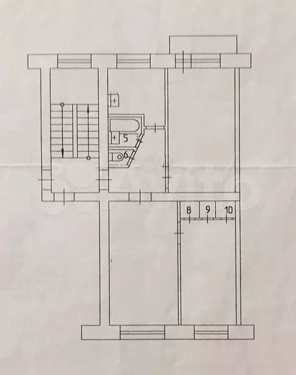 3-к. квартира, 61,1 м, 2/5 эт. - Фото 0