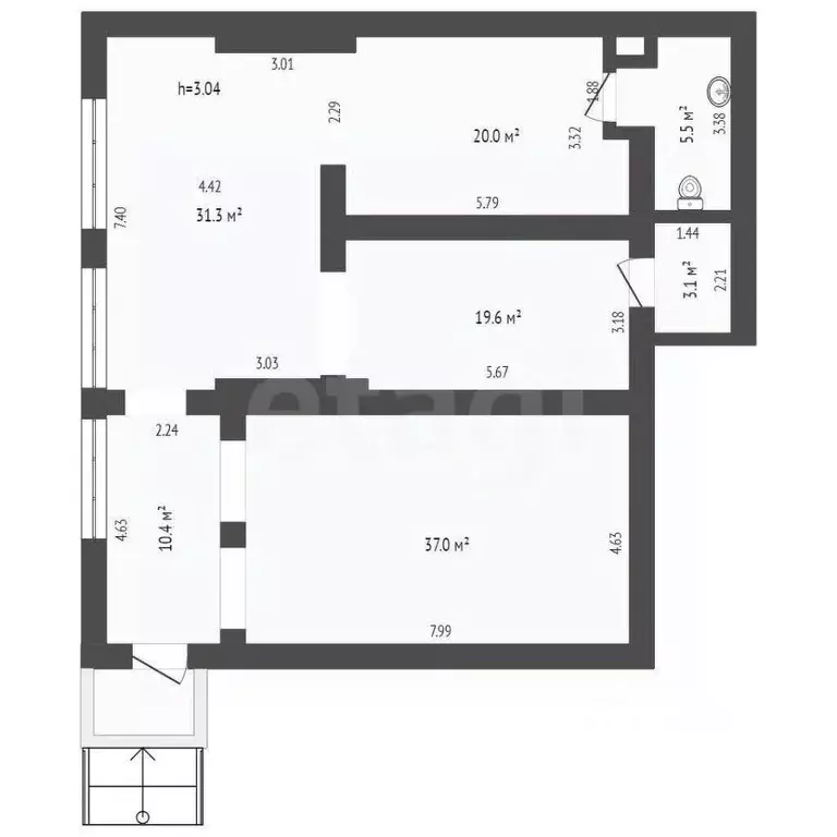 Офис в Тюменская область, Тюмень Харьковская ул., 59А (127 м) - Фото 2