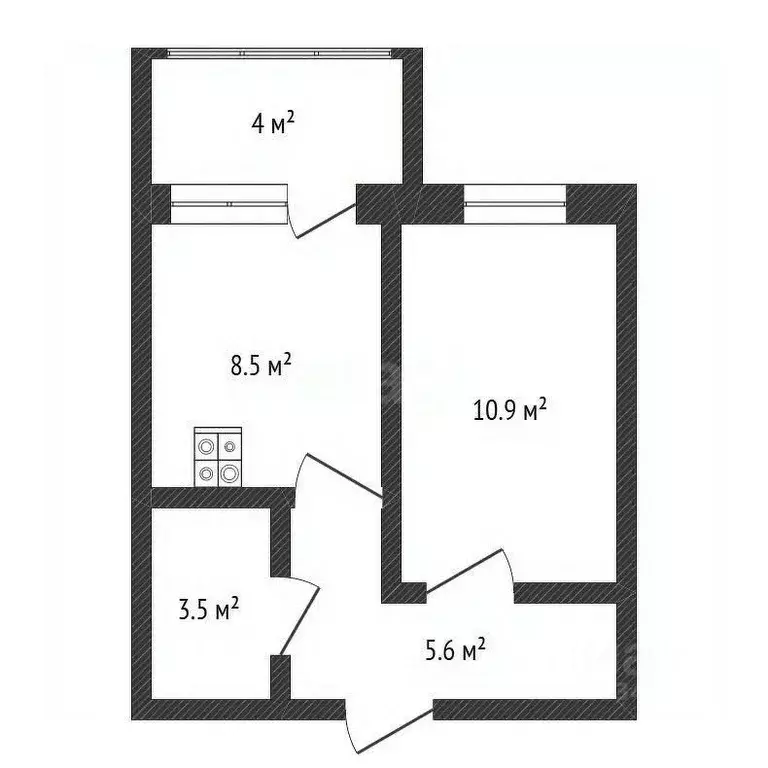 1-к кв. Нижегородская область, Арзамас 12-й мкр, 3 (32.5 м) - Фото 2