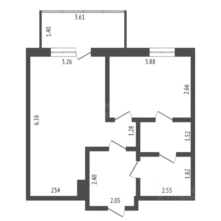 1-к кв. Тюменская область, Тюмень Профсоюзная ул., 59 (42.6 м) - Фото 1