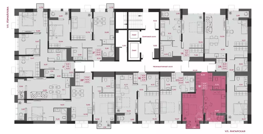 1-к кв. Пензенская область, Пенза Форт жилой комплекс (37.73 м) - Фото 2