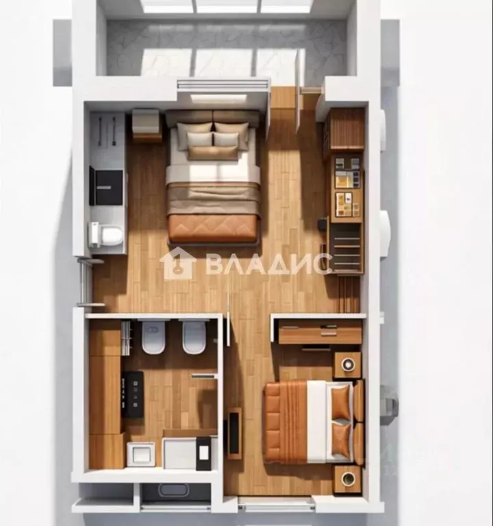 Студия Санкт-Петербург бул. Вилькицкий, 6 (24.6 м) - Фото 2