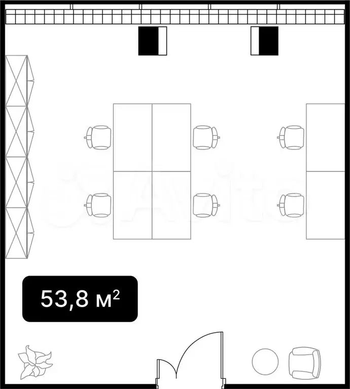 Продам офисное помещение, 53.8 м - Фото 0