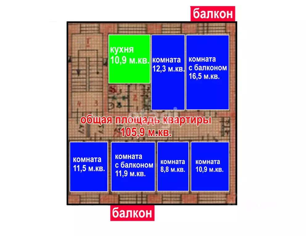 6-к кв. Архангельская область, Северодвинск ул. Мира, 14 (105.9 м) - Фото 0