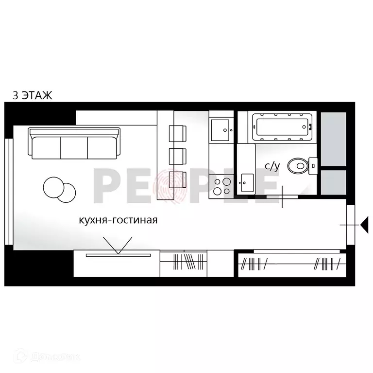 Продаётся 1-к квартира, 27.8 м - Фото 0